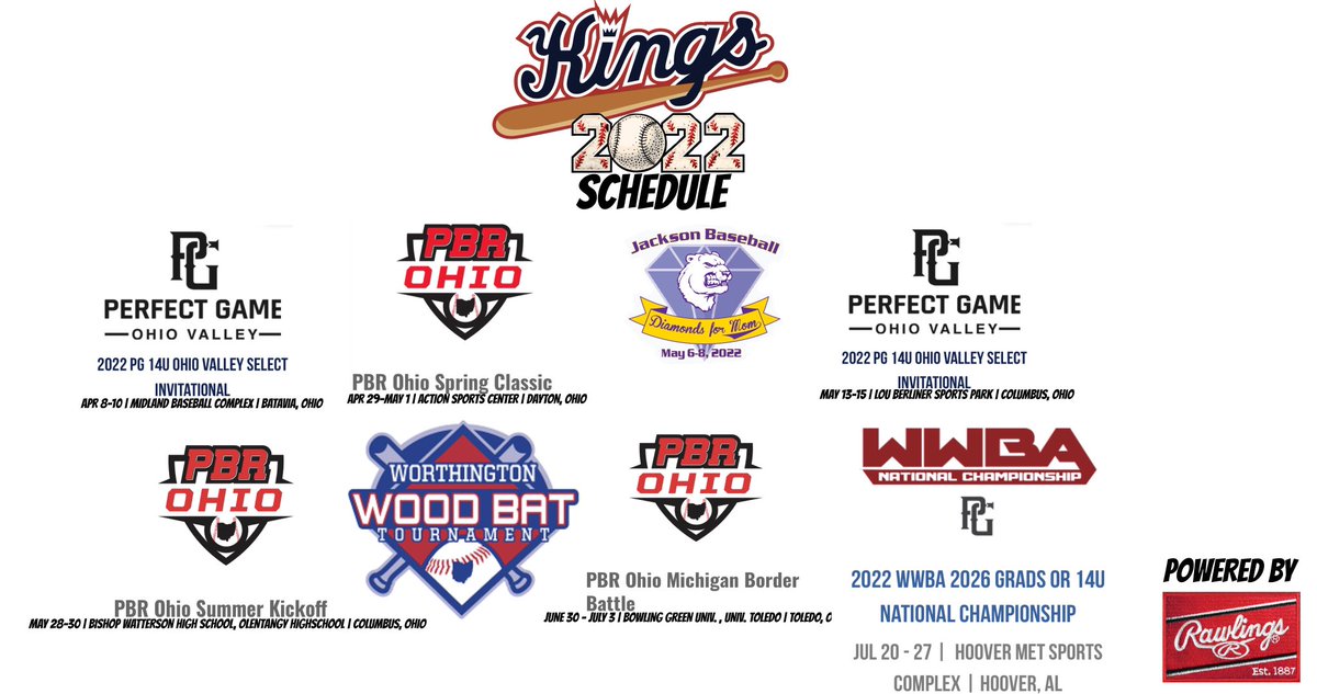 HDLNSscout2029's tweet photo. Some Big Tourneys 👀 and many more ⚾️  @Ahenke11 @RawlingsSports @JacksonTourney @PG_OhioValley @JGatesPG @PBRMIScout @PBROhio1 @WoWoodBat @JHSbaseball2014 @PBROhioJrScout https://t.co/vKp4FJrARU