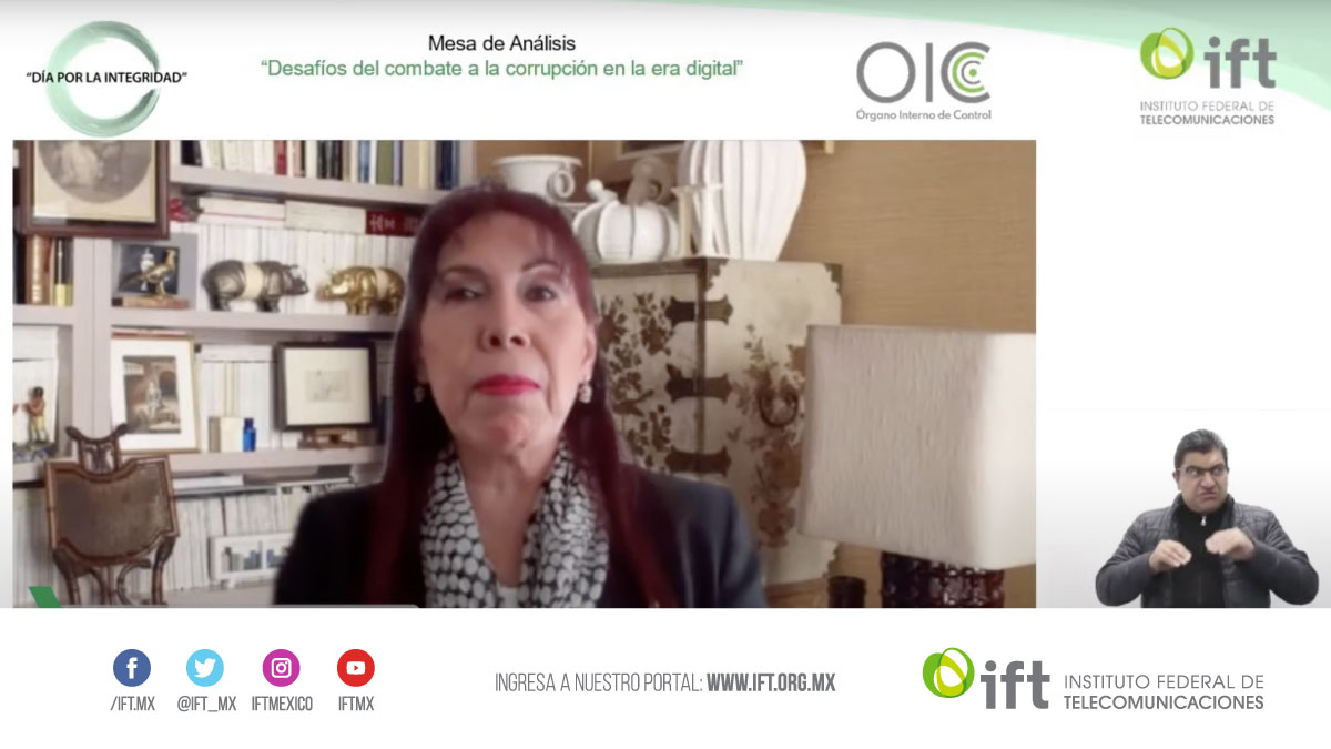 IFT_MX's tweet photo. En el marco del #DíaInternacionalContraLaCorrupción, da inicio la mesa de análisis "Desafíos del combate a la corrupción en la era digital". 
Modera @gricelda9mx, Titular del #OIC del @IFT_MX.
Sigue la transmisión #EnVivo en https://t.co/ZIv8V4kPYi. https://t.co/o3fcoBcTUR
