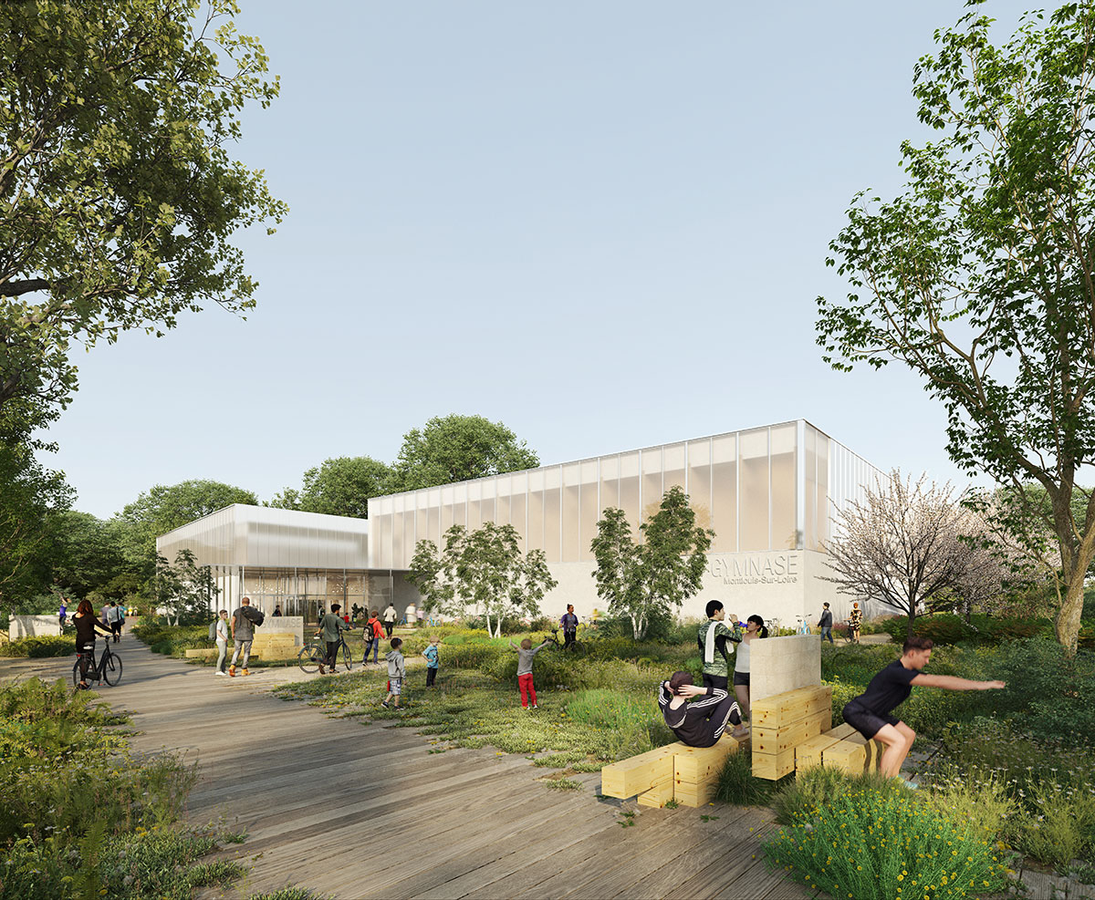 CoBe_archi's tweet photo. #CoBe remporte son premier projet d'#équipement avec un programme intégralement sportif ! Situé dans un écrin paysager sur la commune de #Montlouis_sur_Loire (37), ce futur bâtiment en structure 100% #bois accueillera un #gymnase multisport et une salle gymnastique. https://t.co/TKABowh59j