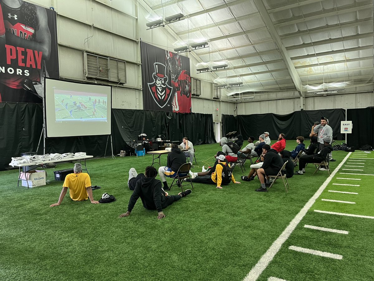 tenncoach's tweet photo. @tnallstar day 2 
East team - film and walk thur 
after practice https://t.co/Grf6QzZHmN