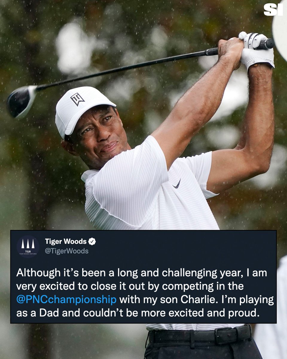 SInow's tweet photo. Tiger Woods announces he will be competing in the PNC Championship with his son, Charlie 🙌 https://t.co/zO8uScPJ0U