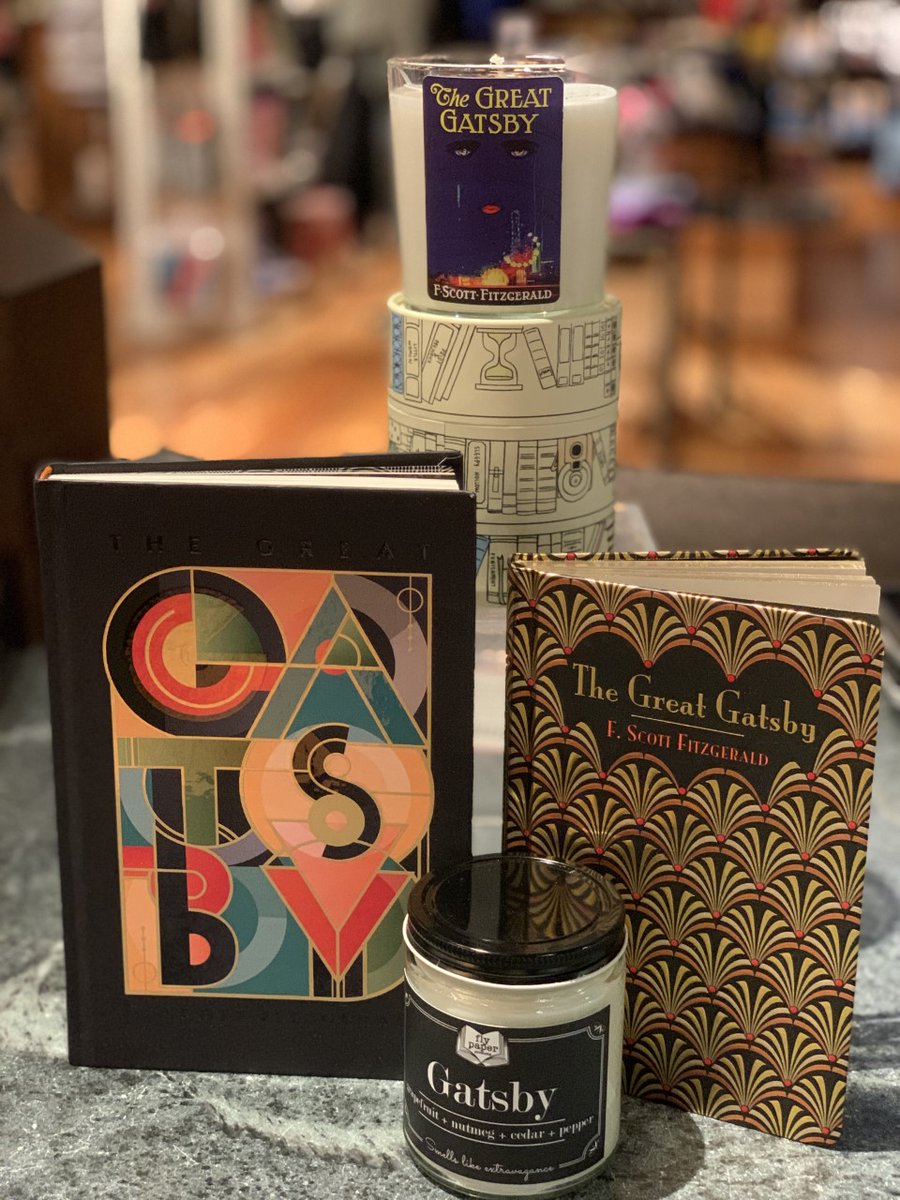 America’s favorite classic now has beautiful new covers &amp; #candles! #Shop them in-store or online @ anunlikelystory.com/search/site/th… #TheGreatGatsby