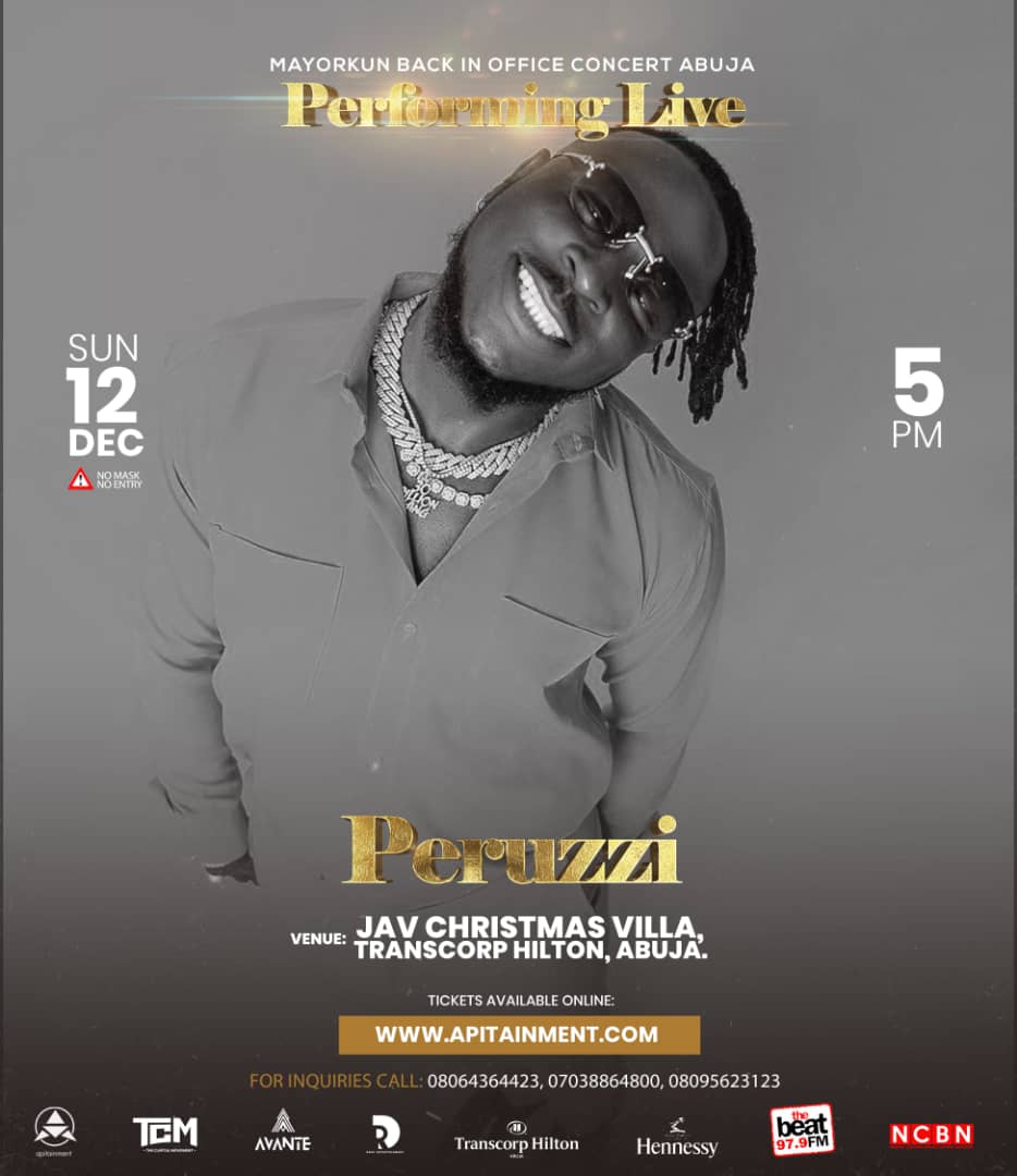 IamKellyJoe's tweet photo. Mayorkun Back In Office Concert has the sickest line up this December β‘β‘
DATE: Sunday 12th Dec.
TIME: 5pm
VENUE: Jav Christmas Villa, Transcorp Hilton, Abuja.
TICKETS: https://t.co/4RnHMabk2Q
#MayorkunLiveInAbuja
#backinofficeconcert https://t.co/xWjXrxApmC