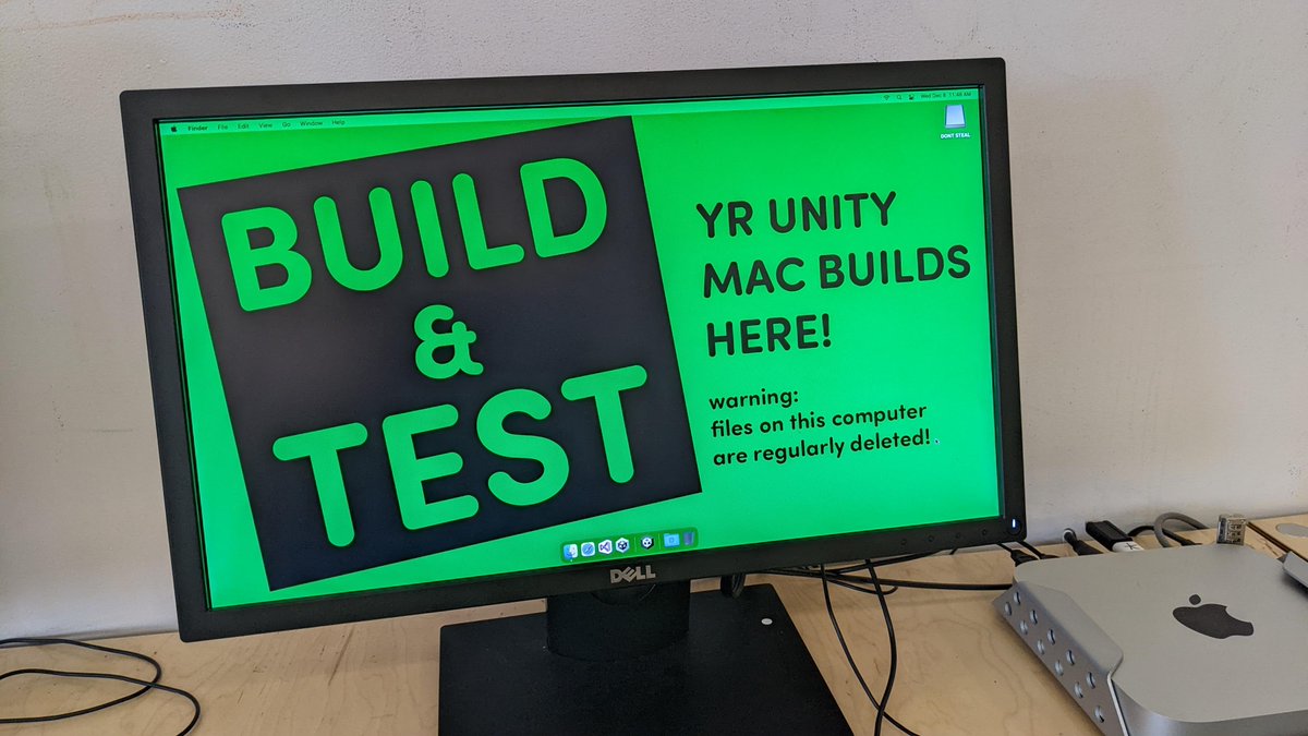 MICAGameLab's tweet photo. Heyyy GMD students! Need to make/test Mac builds of all your amazing games?

We've added an M1 Mac Mini to the main lab of our 2nd floor. It's new! It's fast! There are multiple versions of Unity on it!

Good luck with all your final projects this week!✨ https://t.co/t9UPipuZdU