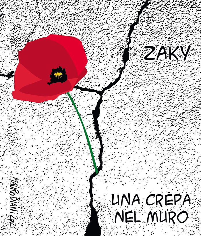 maurobiani's tweet photo. #PatrickZakilibero 
Una crepa nel muro.
Oggi su @repubblica https://t.co/4v1H2iVTHl