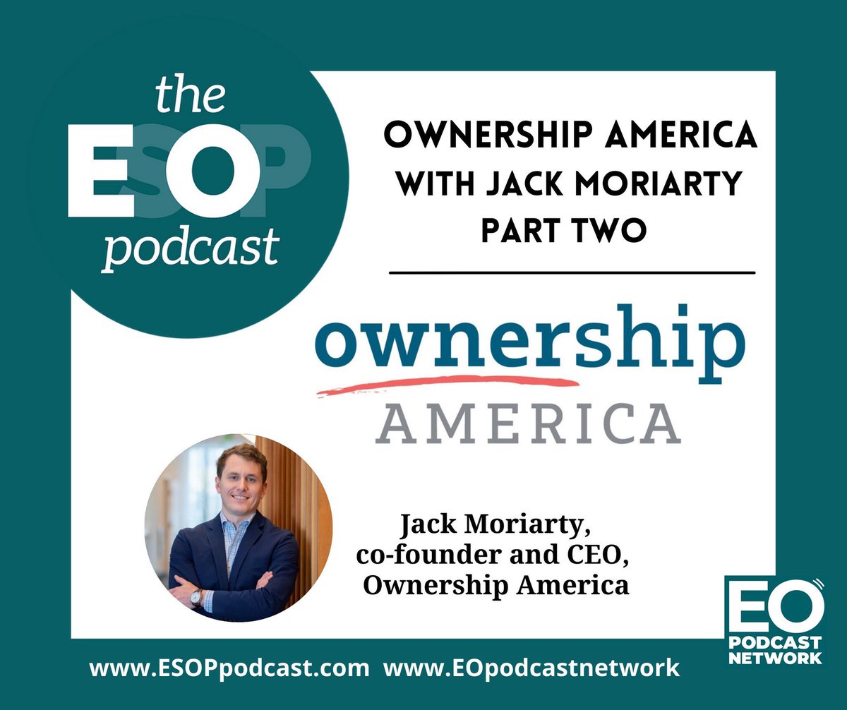 #EsOp Podcast Ep. 177: #OwnershipAmerica with Jack Moriarty (Pt. 2)

<a href="/EO_Bret/">EO Bret Keisling</a> is joined again by <a href="/JMoriarty14/">Jack Moriarty</a>, CEO <a href="/OwnershipUSA/">Ownership America</a>; they discuss the importance of state &amp; community #employeeownership policy initiatives &amp; bipartisan support, + more.

🎧/📺 theesoppodcast.com/post/177-owner…