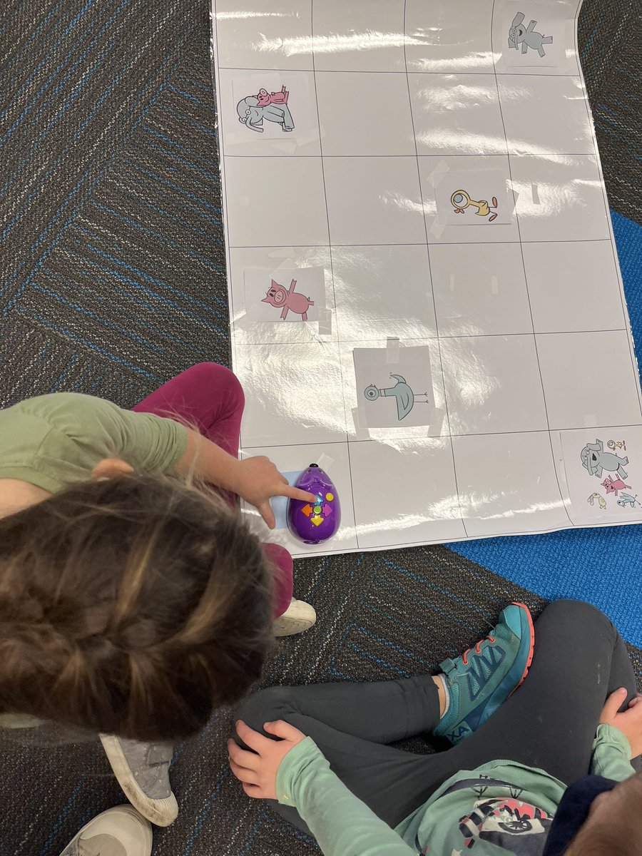 mrs_rubeck's tweet photo. #unpluggedcoding in PreK and K. Coding #codeandgomouse to @The_Pigeon characters. @BOEwarriors #csedweek2021 #wcpsmdcodes https://t.co/lW61AEI2DN
