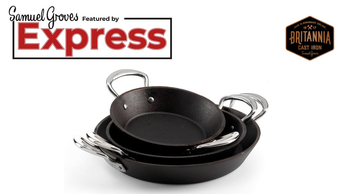 Thank you <a href="/Daily_Express/">Daily Express</a>
The Daily Express are running their Brilliantly British Campaign this Christmas &amp; have featured our Britannia Cast Iron. Huge thanks/ 
Made with 70% recycled material, it is pre-seasoned, and has a lifetime guarantee #buybritish