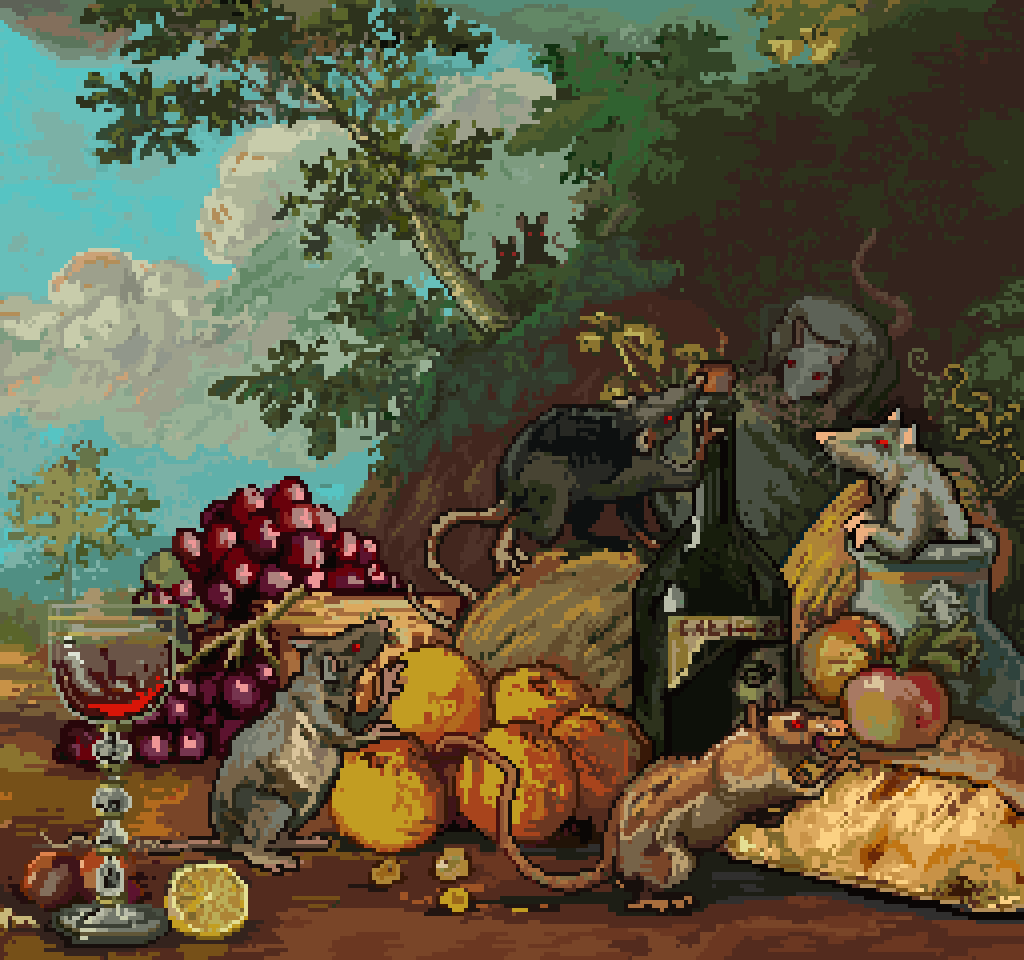rata_yonqui's tweet photo. I am very pleased to finally present a preview of the new #procul collectible.
"Nature morte"
The seasonal special that celebrates prosperity and abundance, wishing everyone a very happy holidays and a delicious dinner. #workinprogress
May you lack nothing, my dears! https://t.co/JGuKgYzEX9
