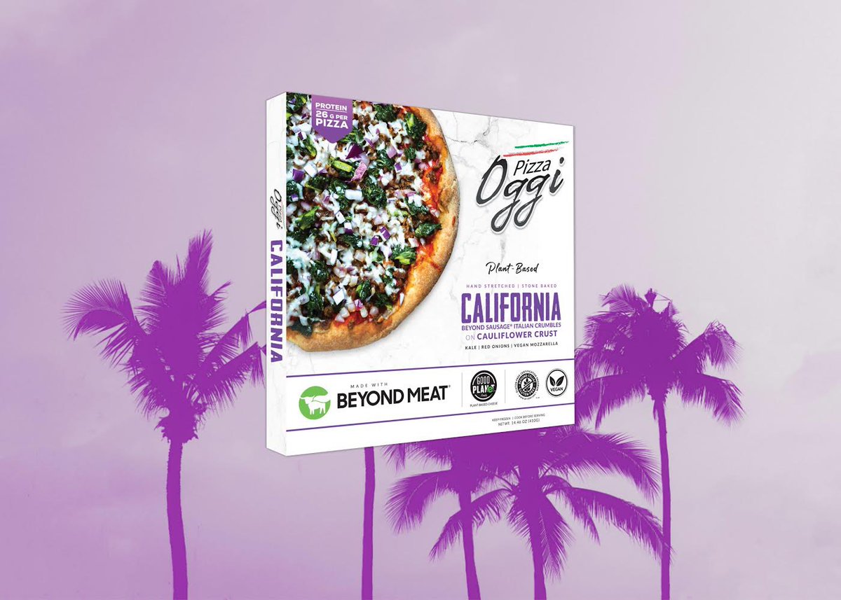 Oggifoods's tweet photo. Can we get a KALE YEAH?! @BeyondMeat #california #glutenfreevegan #cauliflowercrust #kale #neapolitanstyle #stonebaked https://t.co/Nb9B5KWpys