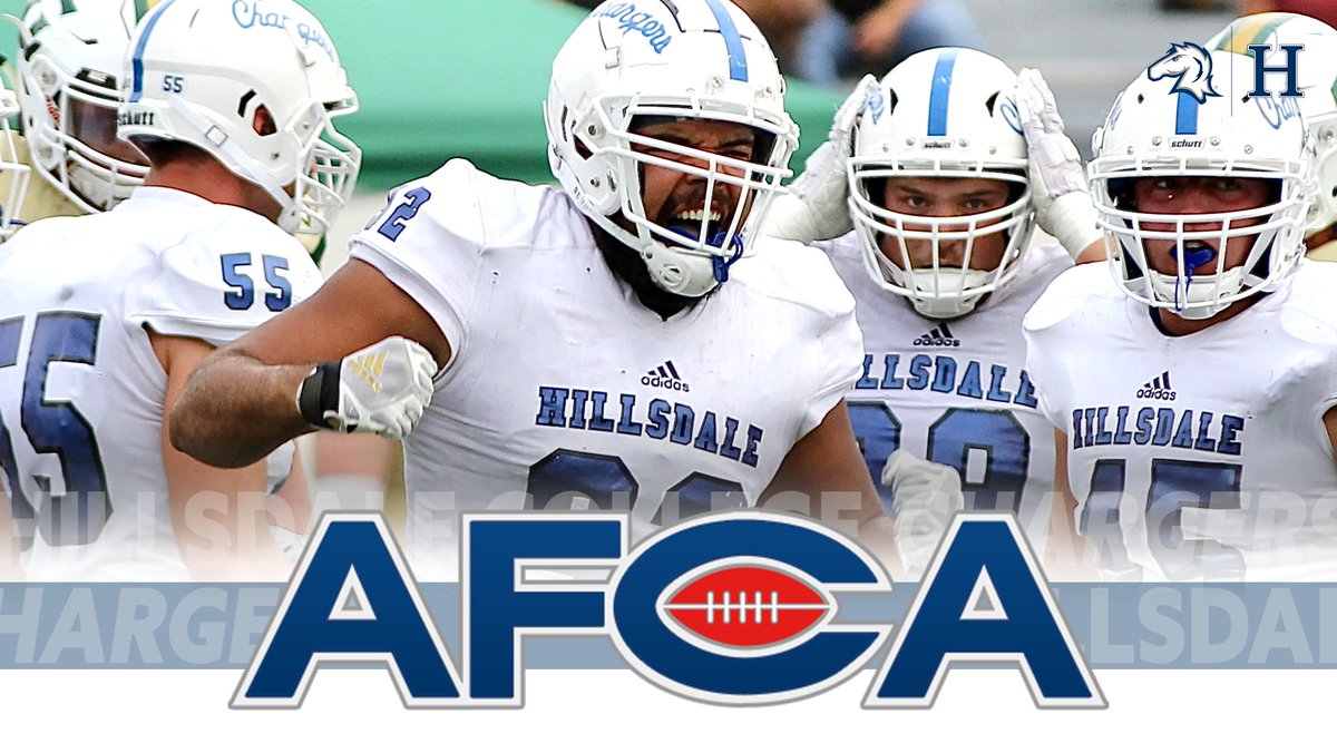 Congrats to <a href="/Hillsdale_FB/">Hillsdale Football</a>'s Nate Chambers on earning second team All-American honors from <a href="/WeAreAFCA/">AFCA</a>! He's the ninth AFCA DII All-American in program history and the 54th athletic All-American to play football for the Chargers! #ChargeOn 
Release:   hillsdalechargers.com/sports/fball/2…