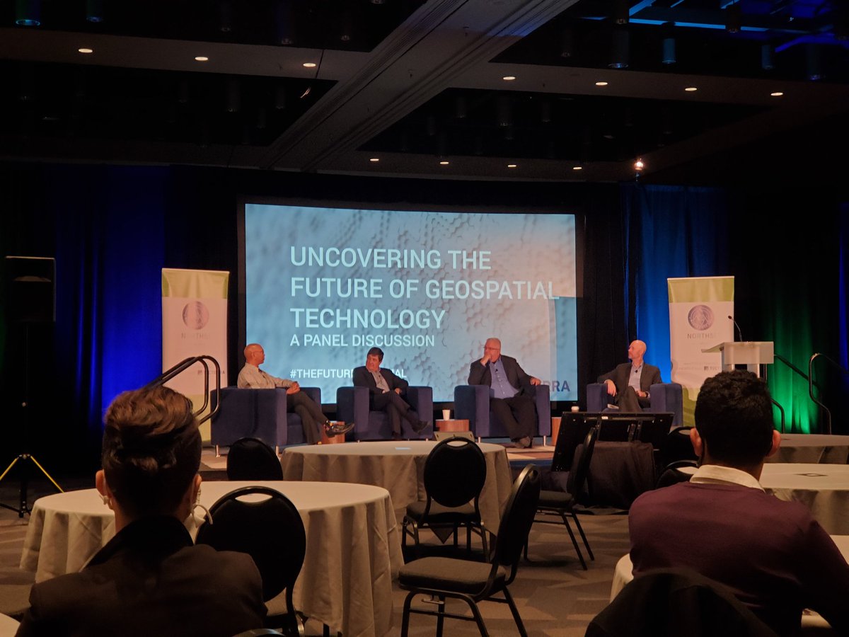 Great conversation from this panel! The Future of Geospatial! #geospatial #futuretech #calgary #tecterra #North51