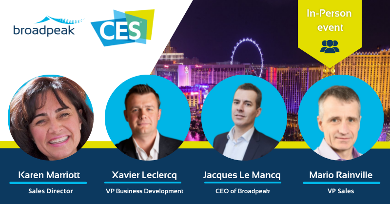 broadpeak's tweet photo. 🔵 We are gathering a special team to meet you at @CES in Suite 29-224 at The Venetian.  Book a meeting with us now  👇   
#CES #CES22 #CES2022 #ReadyToMeet