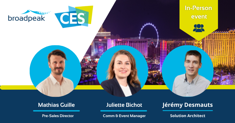 broadpeak's tweet photo. 🔵 We are gathering a special team to meet you at @CES in Suite 29-224 at The Venetian.  Book a meeting with us now  👇   
#CES #CES22 #CES2022 #ReadyToMeet