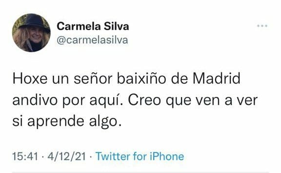 MarnotesVigo's tweet image. - Bloquea a los ciudadanos en sus redes
- Se burla de las atribuciones físicas de los demás
- Enchufa a su cuñada
- Carga contra nuestro querido Celta

Carmela Silva no representa a nadie más que a sí misma. Y no demuestra nada bueno.

CARMELA SILVA DEBE DIMITIR.