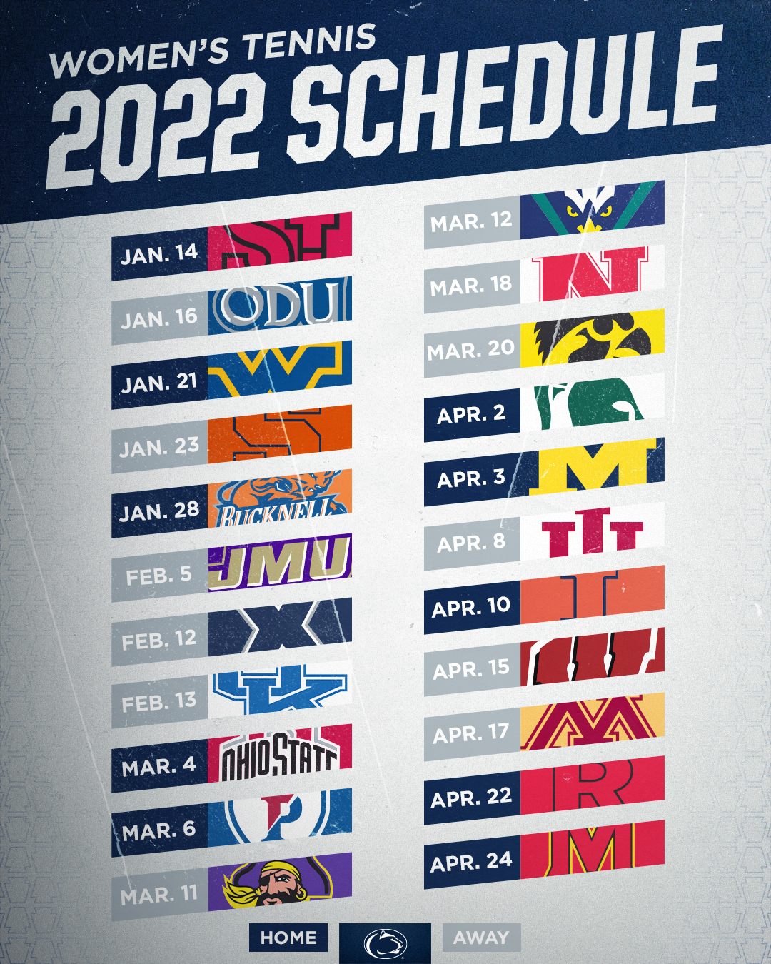 Penn State Spring 2022 Schedule Penn State Women's Tennis On Twitter: "👏Best Day Of The Year!👏 Penn State  Women's Tennis Releases Spring 2022 Schedule. See You At The Courts For Our  Home Opener Against St. Johns On