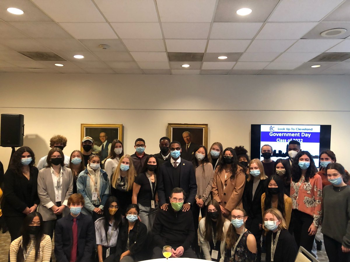 JustinMBibb's tweet photo. It was a privilege to speak to the Government Class of 2022 at The City Club this morning. Look Up to Cleveland gave me my start in politics and my first mentor, Allan Krulak. There are future leaders in this room, I can’t wait to change the city we love together. #CLECantWait https://t.co/Z2dUdr5Mfl