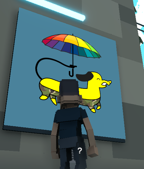 Offical_Mask_X's tweet photo. @TheSandboxGame Did Contest Day 8 and found out there are 7 NFT dogs that are displayed in the NFT institute. It was cool looking at them because they had their own design. #SandboxAlphaContest https://t.co/4ztKvMLkuw
