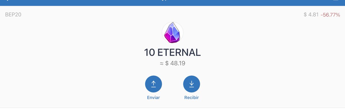 fernandobxo's tweet photo. @MARCIANOPHONE Yo compré en 2,3 usd unos 10 eternal ya hice un 100% en esta súper Shitcoin https://t.co/rZN4Kamozx