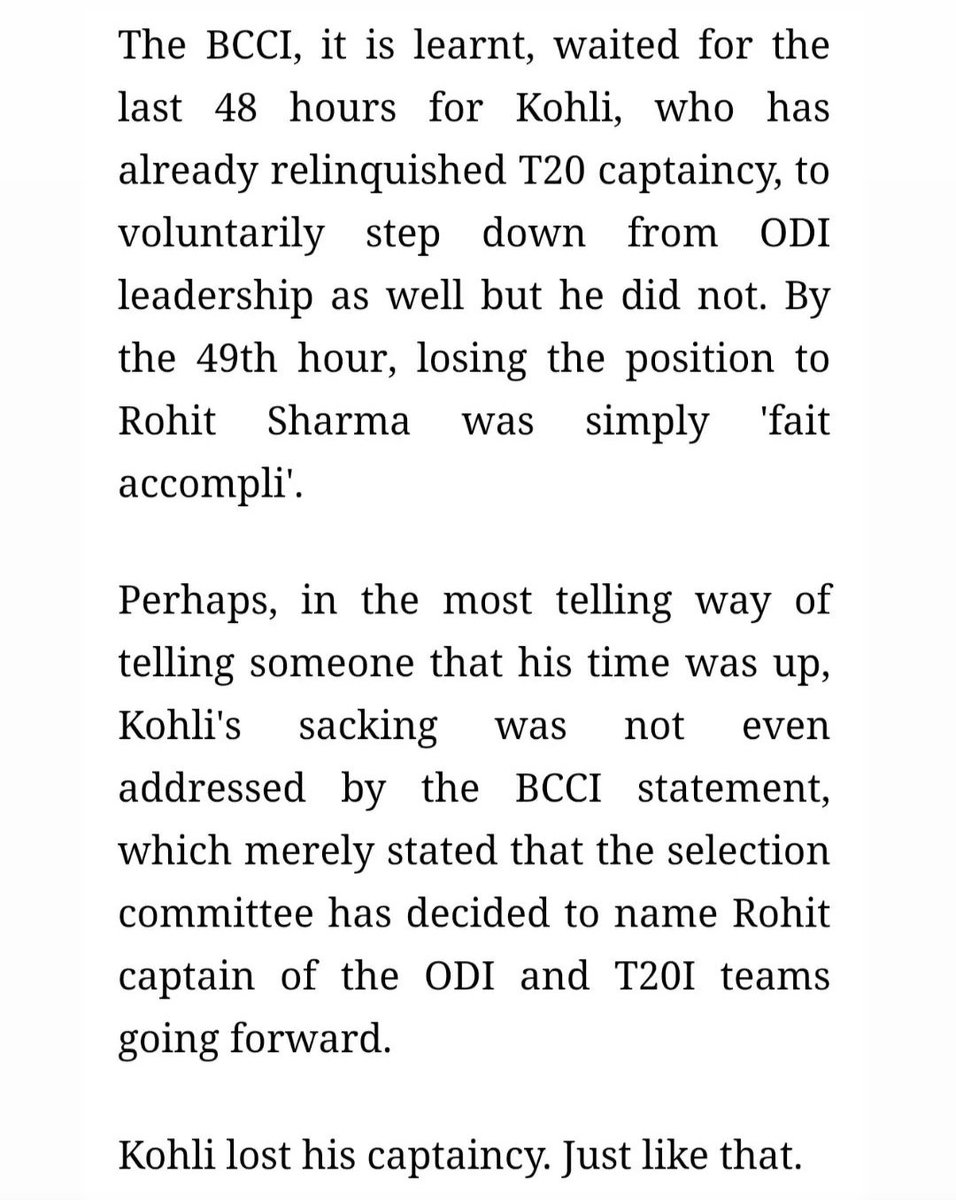 blancotushar's tweet photo. This is the way BCCI treats the two world's best batsman ever born in the cricketing world!
#ViratKohli https://t.co/GIuTAR5TqM