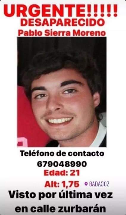 MVictoriaGilAlv's tweet photo. Muchos no tenemos el gusto de conocerte, Pablo (#pablosierra), pero somos miles los que hemos pasado este puente con el corazón encogido esperando tu regreso.

La Policía hace un llamamiento a todo aquel que pueda aportar una pista para ayudar a localizarte.
#desaparecido https://t.co/CYEJysLwjq