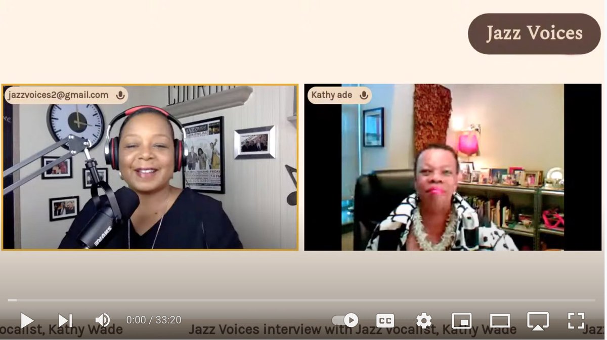 JazzVoices1's tweet photo. It's a good day to check out Jazz Voices Live interview with @DivaKWade and @Kelli_Sings 
https://t.co/Cp7x5JWuun

#interviews #HumpDayMotivation
#streamingLive #jazz #Jazzvoices 
#singer #nonprofit #musicians https://t.co/Q7PsneBu0i
