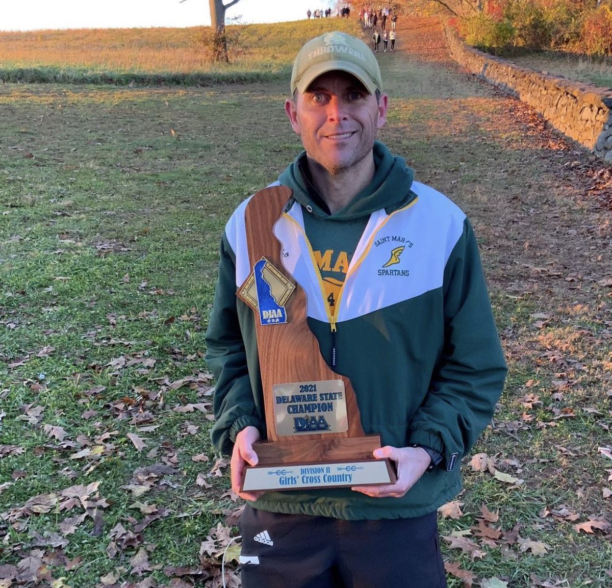 SaintMarksHS's tweet photo. Congratulations to Coach DiGennaro for being crowned the New Castle County &amp; State of DE Girls XC Coach of the Year!🏆 Coach DiGennaro coached our Girls Team to an Undefeated DE State Championship! Thank you for your exemplary leadership &amp; commitment to our youth! #ThePlaceToRun https://t.co/iFu5AquYKw