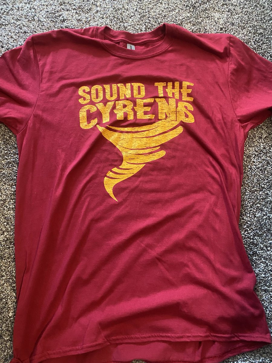 soundthecyrens's tweet photo. GIVEAWAY:
Framed 12x12 sign and STC T-Shirt.

Rules: RT and MUST be following! 

Winner will be announced tomorrow 12/9/21 at NOON. 🌪 #beatiowa 
https://t.co/1zcYg2jor3 https://t.co/HrITHpQLqd