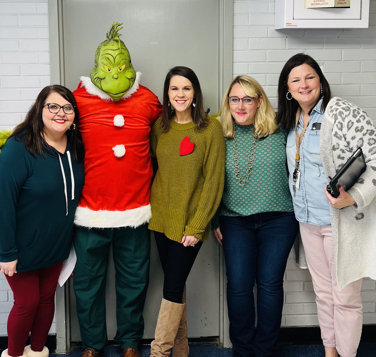 This Grinch isn’t stealing our joy.  He joined in the festivities at LMS this morning instead. 

We are loving all the smiles and fun our Commodores are having with this Christmas Season. <a href="/LMSdores/">Lafayette Middle Sch</a>