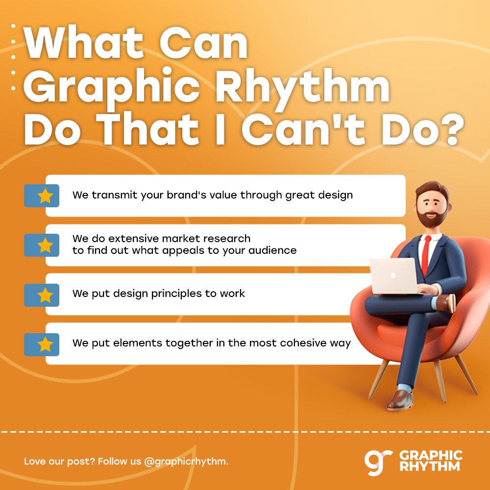 GraphicRhythm's tweet photo. What do we bring to the table? 

Click the link on our bio to find the answers to your design questions.
.
.
#socialmediamarketing #digitalmarketing #socialmedia #marketing #branding #business #marketingdigital #seo #onlinemarketing #contentmarketing #instagram #entrepreneur https://t.co/BeaNhqdZhJ