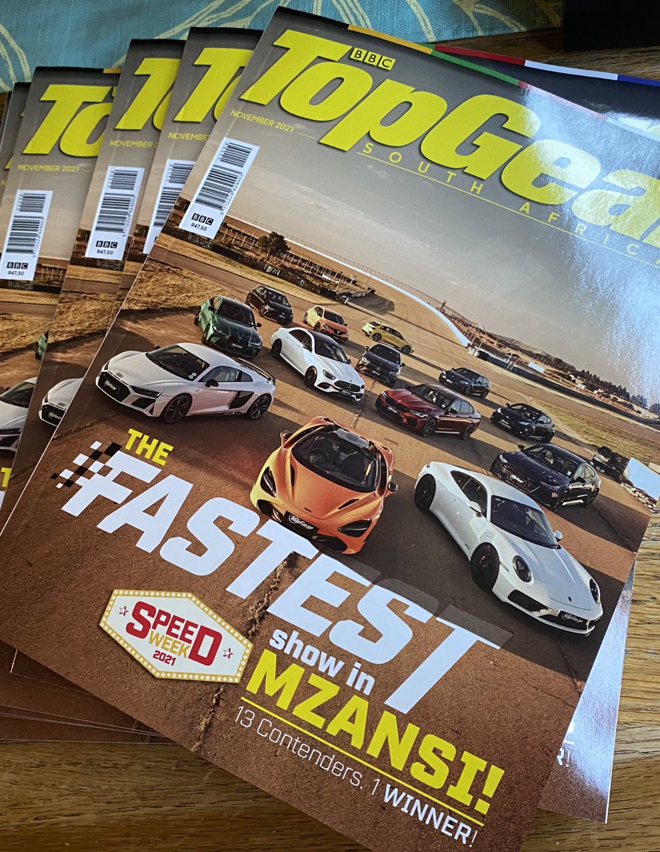 avonmiddleton's tweet photo. Our inaugural @topgearmagsa #SpeedWeek2021 project was a true labour of love, finding SA’s best performance cars. ‘Tis without doubt our biggest issue to date. In planning for months, it was indeed a #SpeedWeek. Tons of stress - tons of fun. Enjoy it, now on shelves nationwide. https://t.co/14lep7qAer