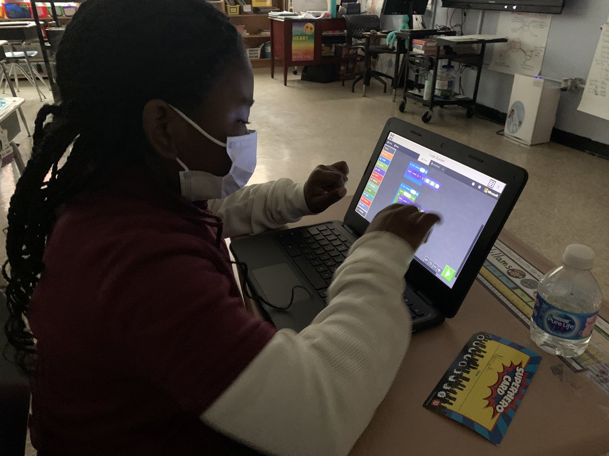PS175Harlem's tweet image. If you can spawn 1 chicken, why not 1,000? These 5th graders are using the @MSMakeCode platform to upend @PlayCraftLearn as we crack open our virtual worlds. Every week is #csedweek2021. @CSEdWeek @csta_nyc @CSforAllNYC @DOEChancellor @learningdrive @NYCSchools @District5NYC
