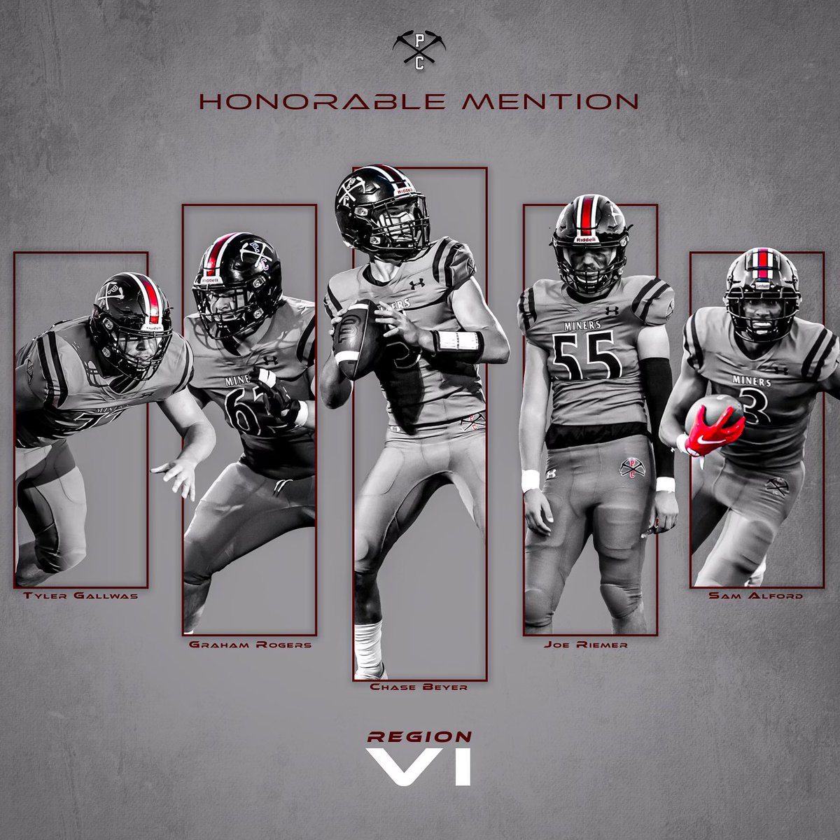 ParkCityFtbl's tweet photo. Congratulations Miners Region 6 Honorable Mention. PicksUp ⛏@chasebeyer22 @joe_riemer90 @graham_rogers63 @GallwasTyler @Sam_Alford22 https://t.co/gQDwvCDLyR