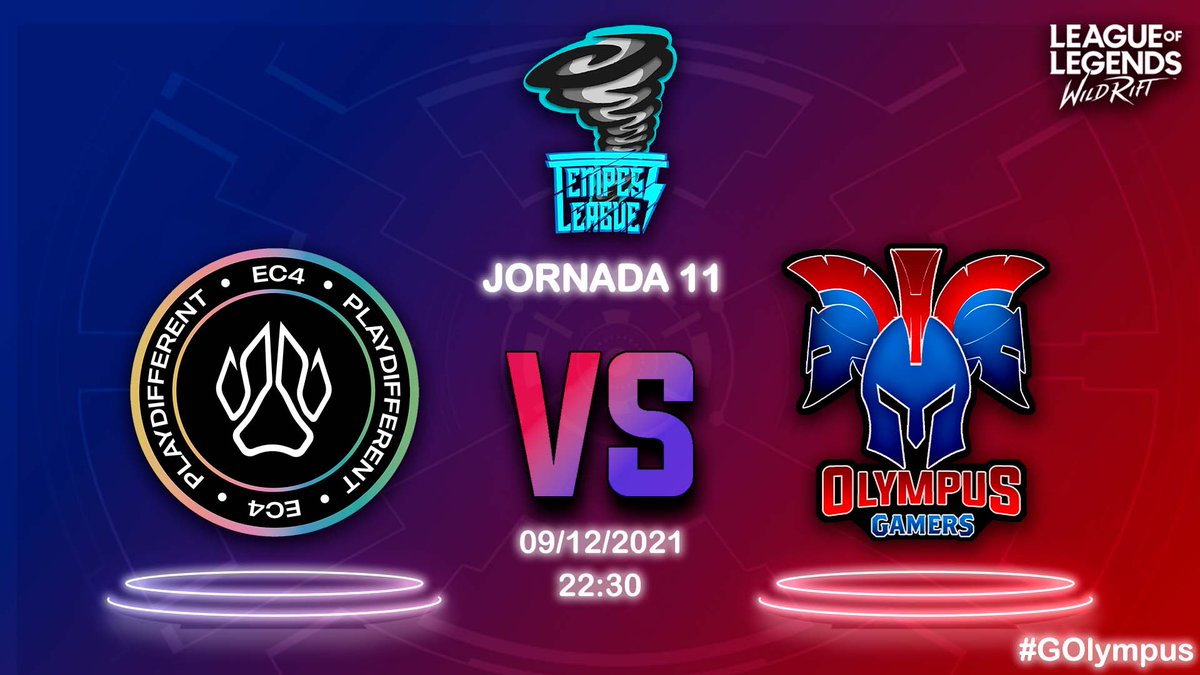 Jornada 11 de <a href="/league_tempest/">Tempest League</a> 
#EC4 vs <a href="/gamers_olympus/">Olympus Gamers</a> 
Jueves 9 de diciembre 22:30
#GOlympus 🥵❤️💙🥶