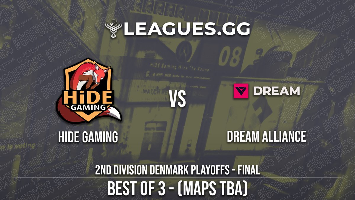 HiDEGamingOrg's tweet photo. Tonight's the night.
We're facing against @DREAM_gg_ Alliance this evening in the finals of @LeaguesGG_CSGO's 2nd Division Denmark Playoffs.

#GoFoxes 🦊 | #HiDE2021 https://t.co/H87QrNeHwx