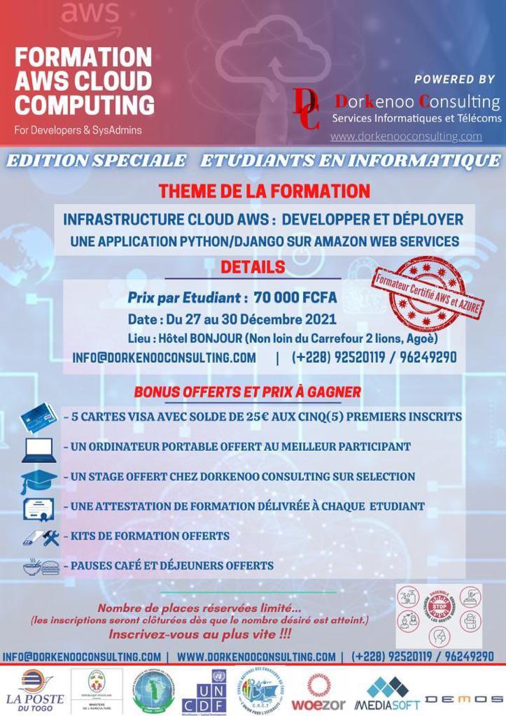 joel_kdb's tweet photo. Plus que quelques places disponibles !!

#aws #python #docker #git https://t.co/OjW8QdejuF