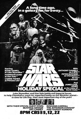 Today’s Christmas film is The Star Wars Holiday Special (1978) directed by Steve Binder and Starring Mark Hamill, Harrison Ford, Carrie Fisher, Anthony Daniels, Peter Mayhew & James Earl Jones.  #Film2021 #BahHumbug @HelenLOHara https://t.co/sgQPPoBh2V
