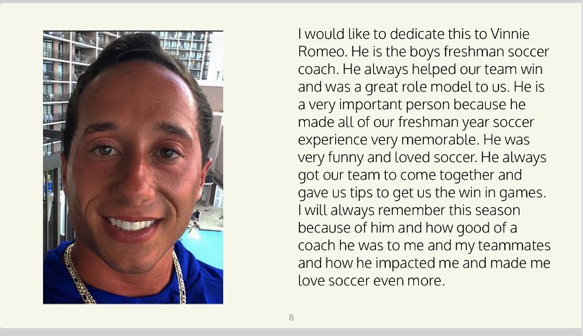 workoutwaldeck's tweet photo. A few of my students over the past week did their Daily Dedication to Coach Vinnie Romeo for boys freshman soccer!! https://t.co/LNlqBdO769