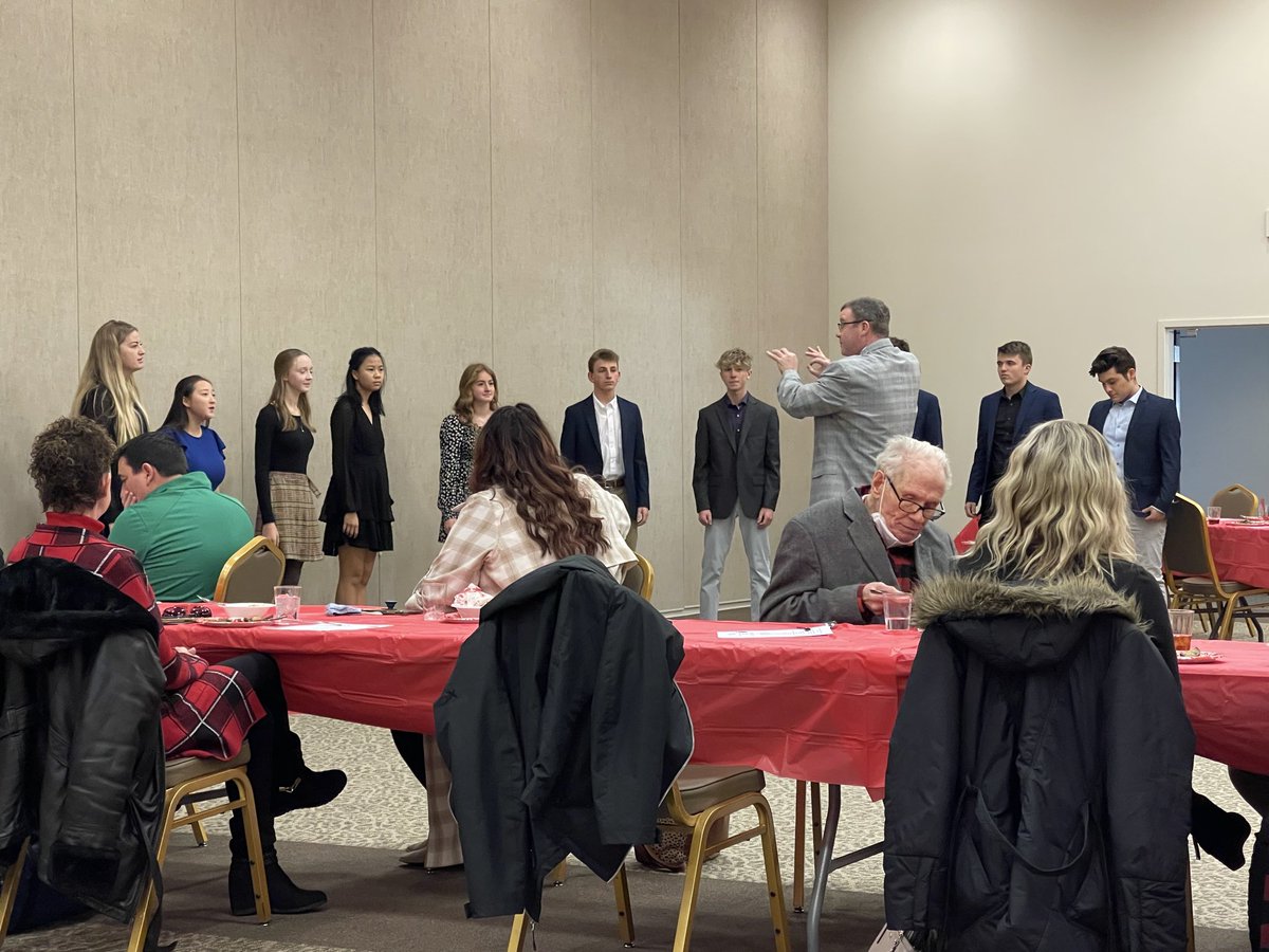 Mt Zion High School Mixed Acapella Choir perform at the Mt Zion Chamber of Commerce luncheon.  Amazingly talented group.