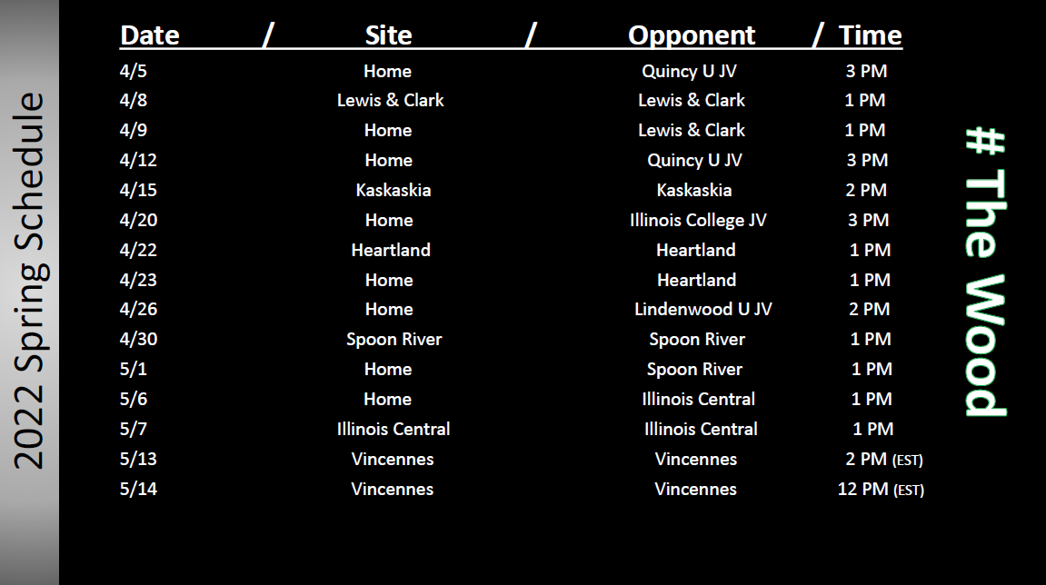 🔥Spring Schedule🔥
#TheWood🪵