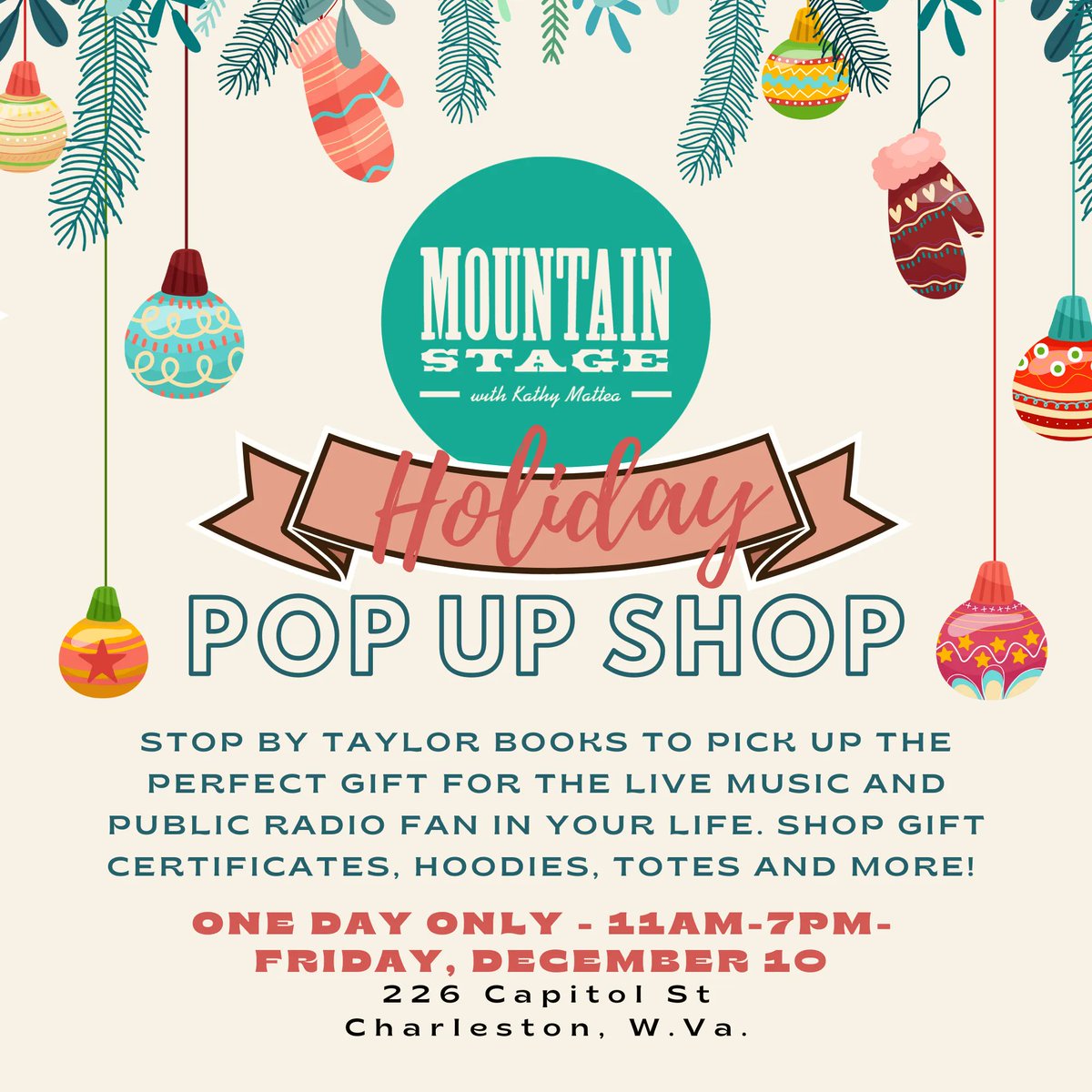 Come see us this Friday at <a href="/TaylorBooksWV/">Taylor Books</a>!