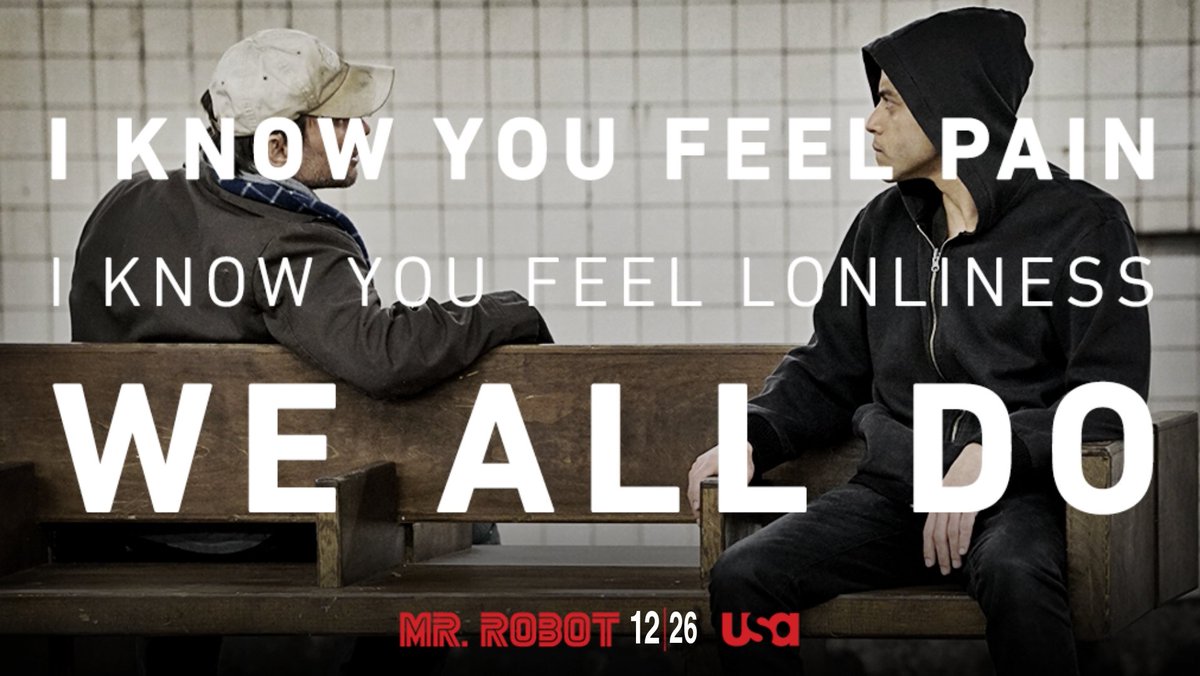 MROB0T_'s tweet photo. El hecho de que te sientas solo no significa que estés solo.

HT: #MrRobot_s01 https://t.co/0sLn6ClCbX