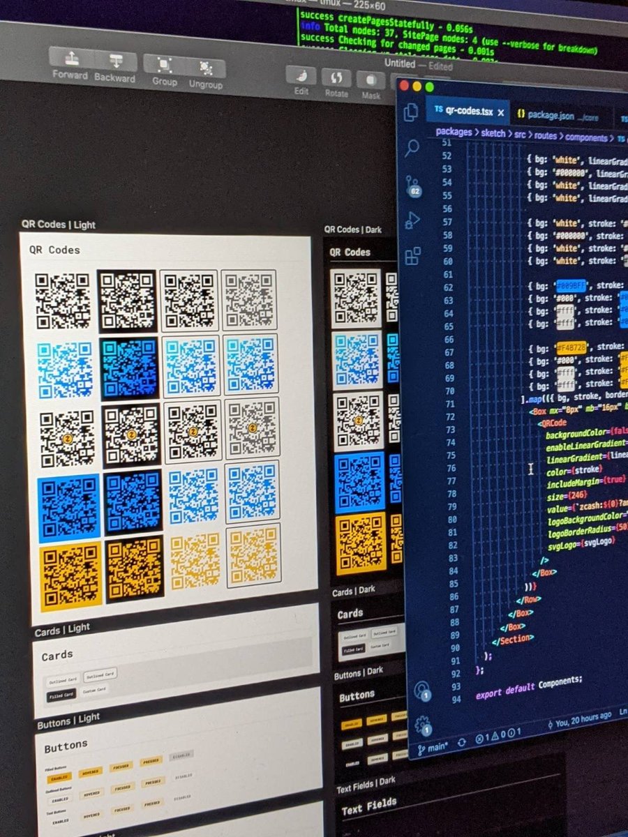 Working on generating a Sketch design system from cross-platform React code for Elemental Zcash. Join the Discord at elementalzcash.com/discord to get involved by giving feedback or testing.

#ElementalZcash #Zcash #CryptoUX #UIDesign