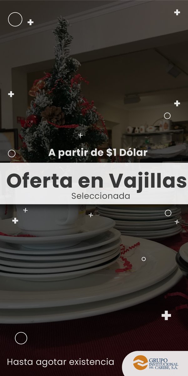 Aprovecha nuestro especial de diciembre con vajillas de selección a partir de $1 Dólar, oferta hasta agotar existencia.
#vajilllas #copas #copasdevino #mesadenavidad
#vajillasunicas