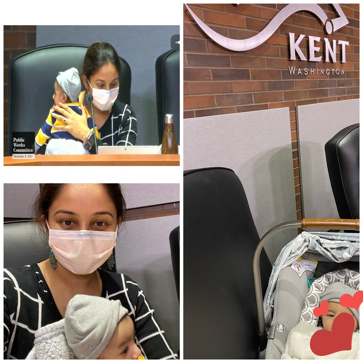 satwinderk's tweet photo. Baby Jind joined me at Public Works Committee meeting on Monday night. She is learning about all the exciting projects happening in Kent including fencing on railroad tracks. #momsinpolitics #kentwa #momduty https://t.co/N4v4i4gdvL