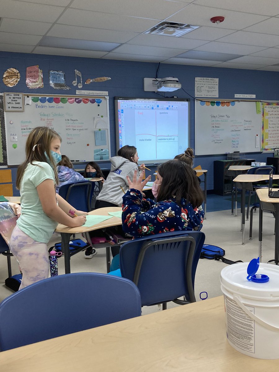 Fearless4th's tweet image. Working on the research step of the design process. Did you know the engineering design process is very similar to the scientific method!?!?! 🤯 #4thscience @BearCreekEtown