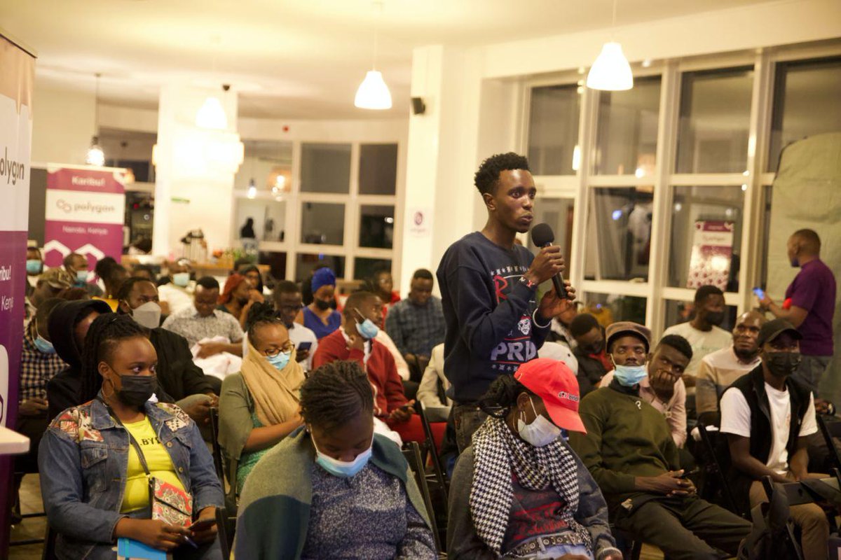 Great fireside meet-up today from Nairobi with the <a href="/0xPolygon/">Polygon | POL</a> co-founders <a href="/MihailoBjelic/">Mihailo Bjelic</a> and <a href="/sandeepnailwal/">Sandeep | CEO, Polygon Foundation (※,※)</a>.
The Kenyan community is on 🔥!
Our Next 2 Billions Initiative for Africa is crystallizing.  Reach out Polygon to build on top. #N2B