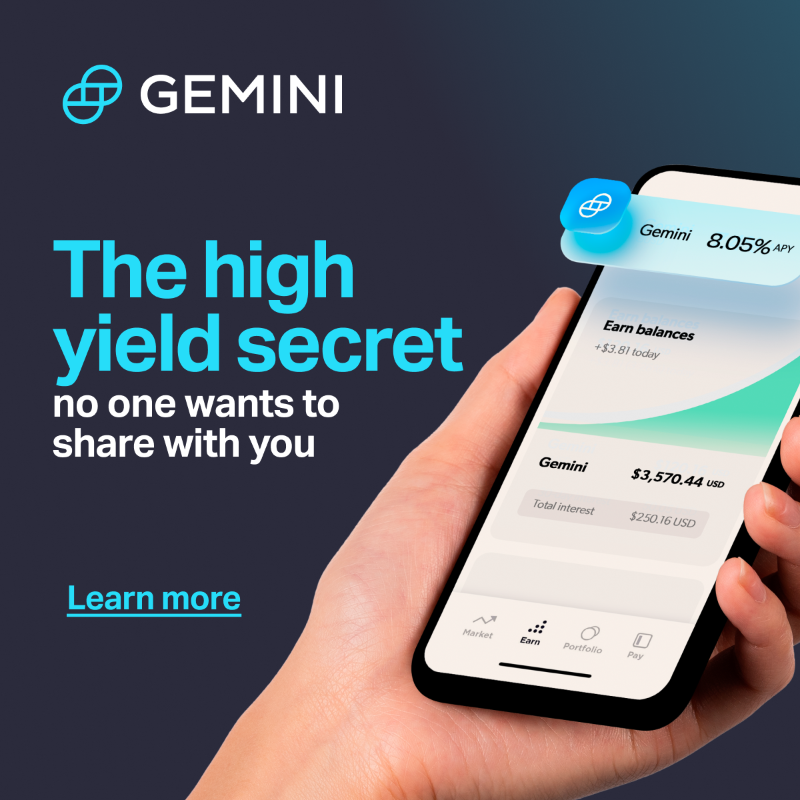 Gemini's tweet photo. 👉 Put your #crypto balance to work. With @Gemini Earn, you can receive up to 8.05% APY on your #cryptocurrency, including #stablecoins. Install now and starting earning!