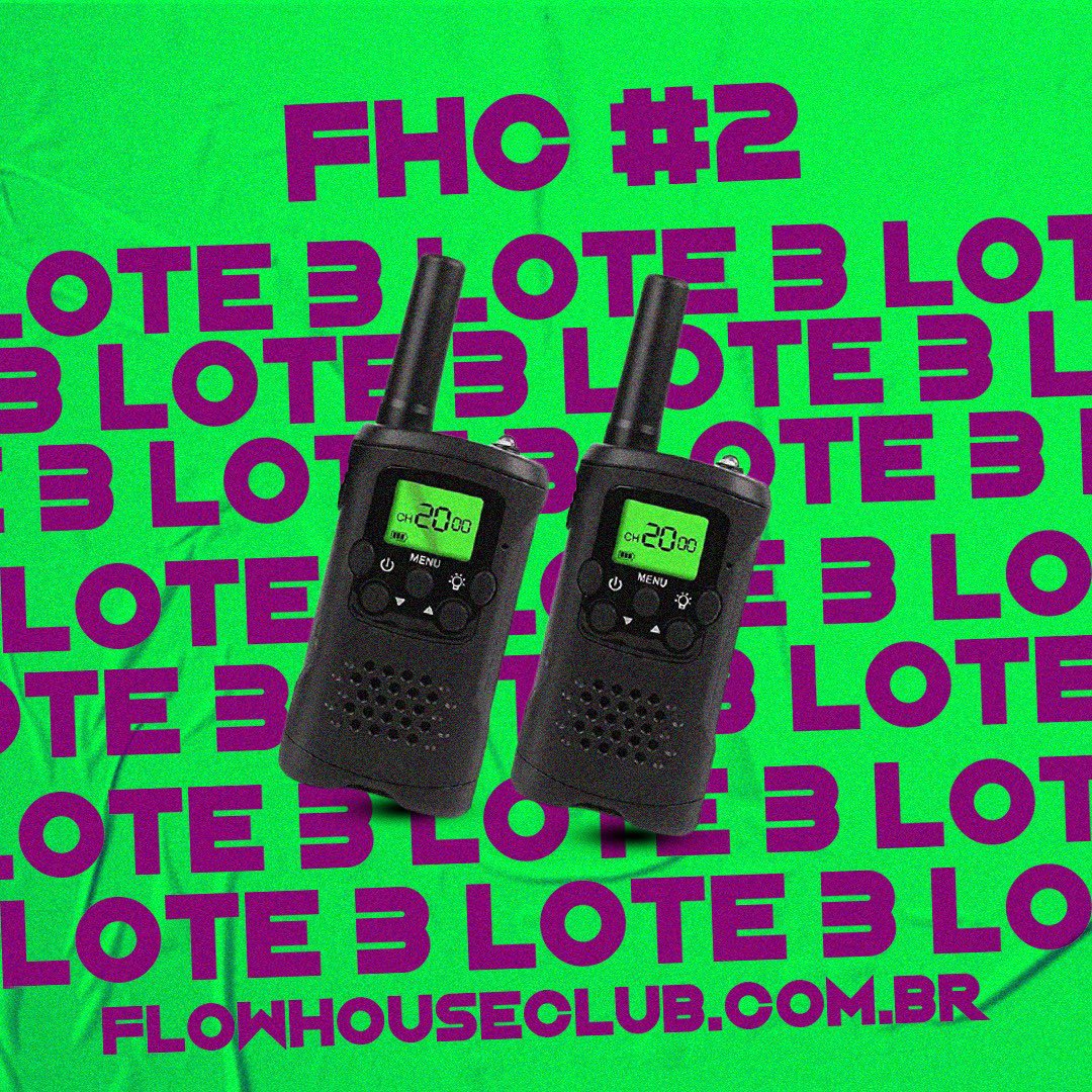 FlowHouseClub's tweet photo. HOJE ÀS 18:00 LOTE 3 🍀📻 https://t.co/LTJuZ6rhrl