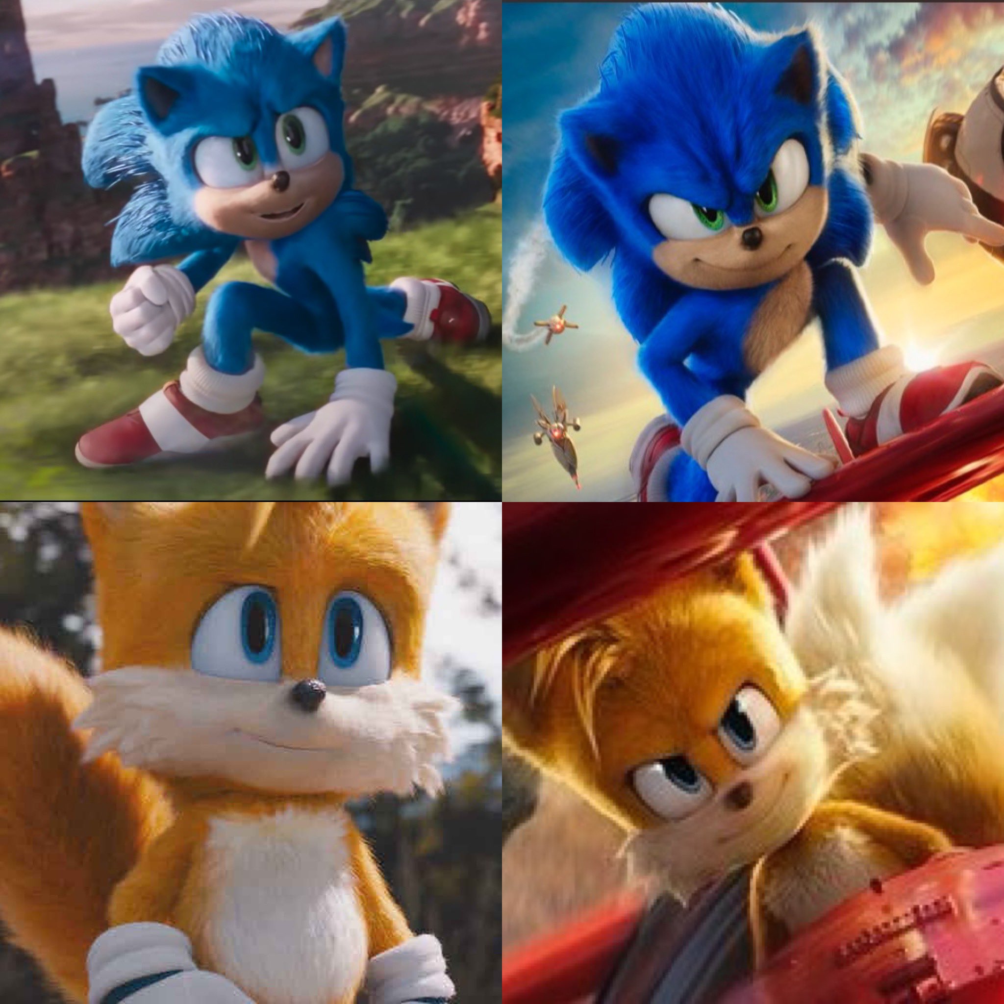 Austin Ahern 😃 on X: Movie Sonic and Movie Tails striking a pose in this  shot!!! #SonicMovie2 #Sonic #Tails  / X